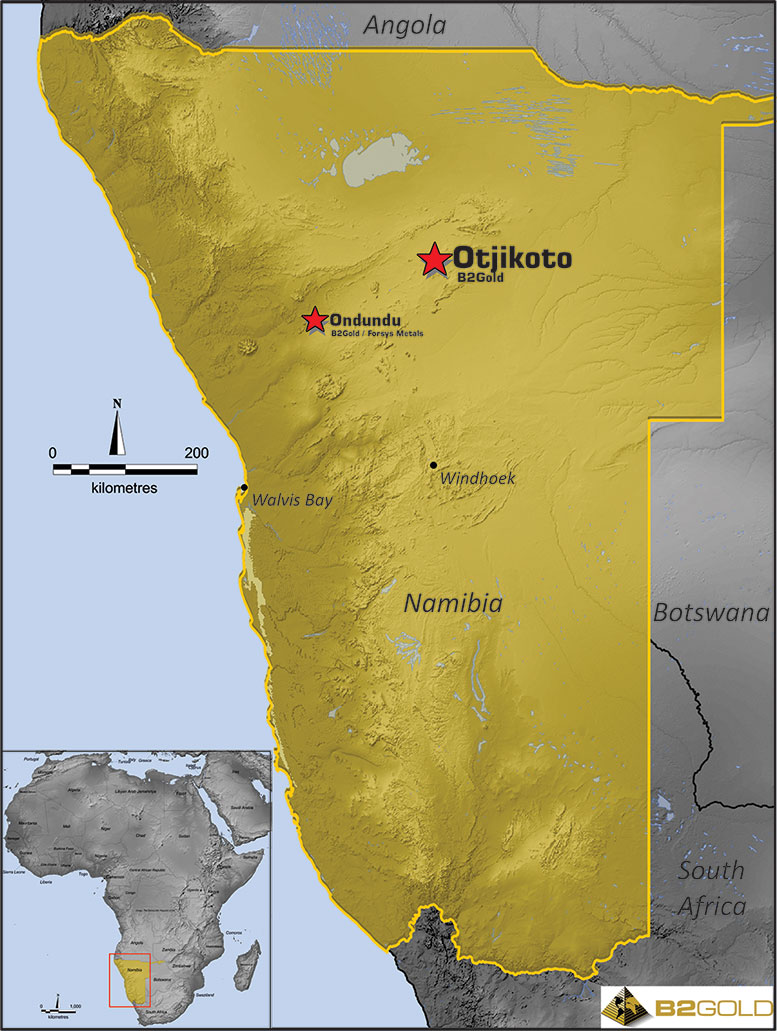 Otjikoto Project Location Map
